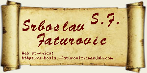 Srboslav Faturović vizit kartica